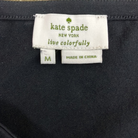 Kate Spade Black Sleeveless Bow & Keyhole Front Shirt Top Size M - Picture 6 of 6